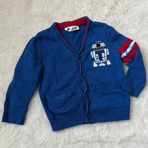 Star Wars Blue Cardigan with R2D2 Patch